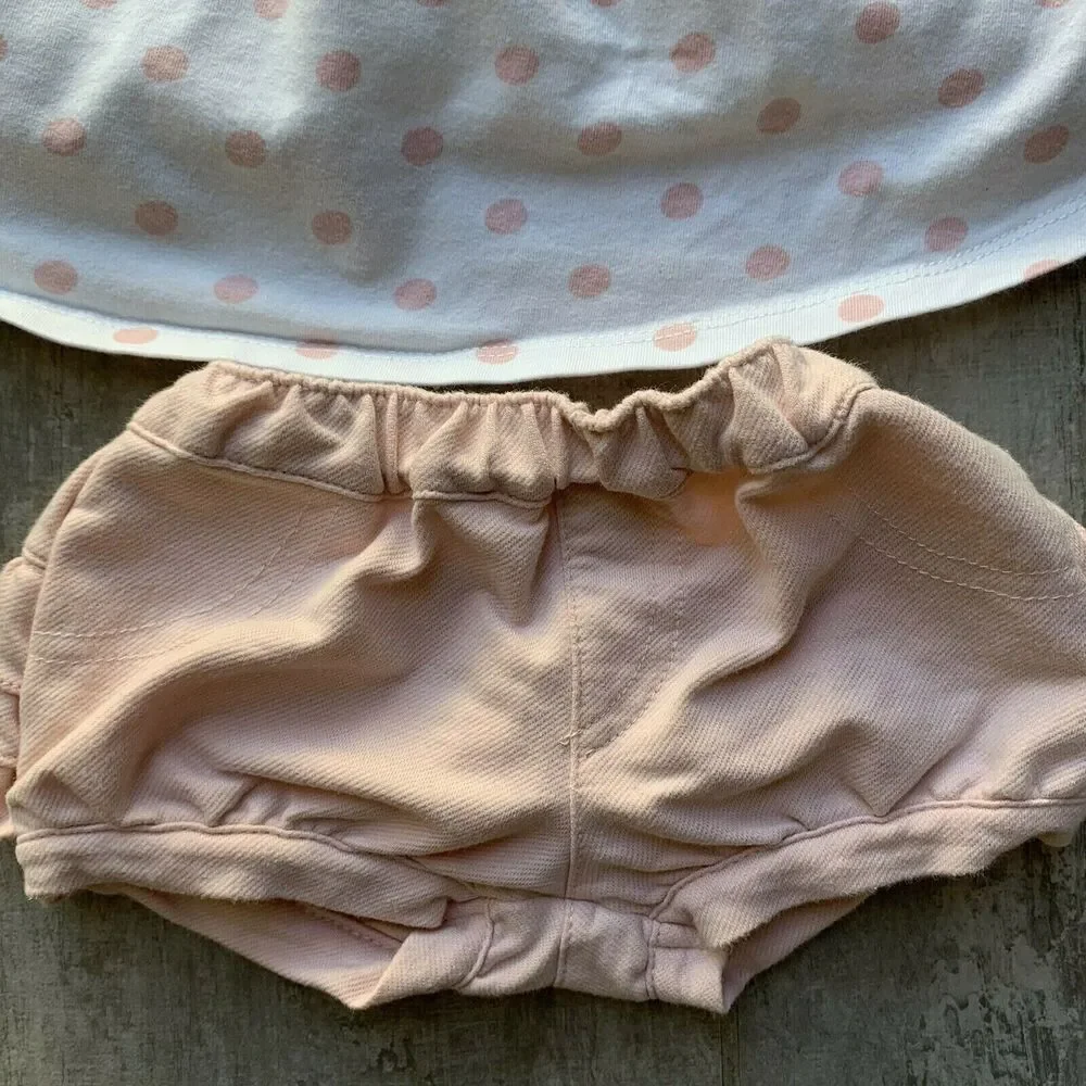 DYLAN & ABBY Baby Girl Outfit Set Top & Bloomers Designer Nordstrom 0-3 Months